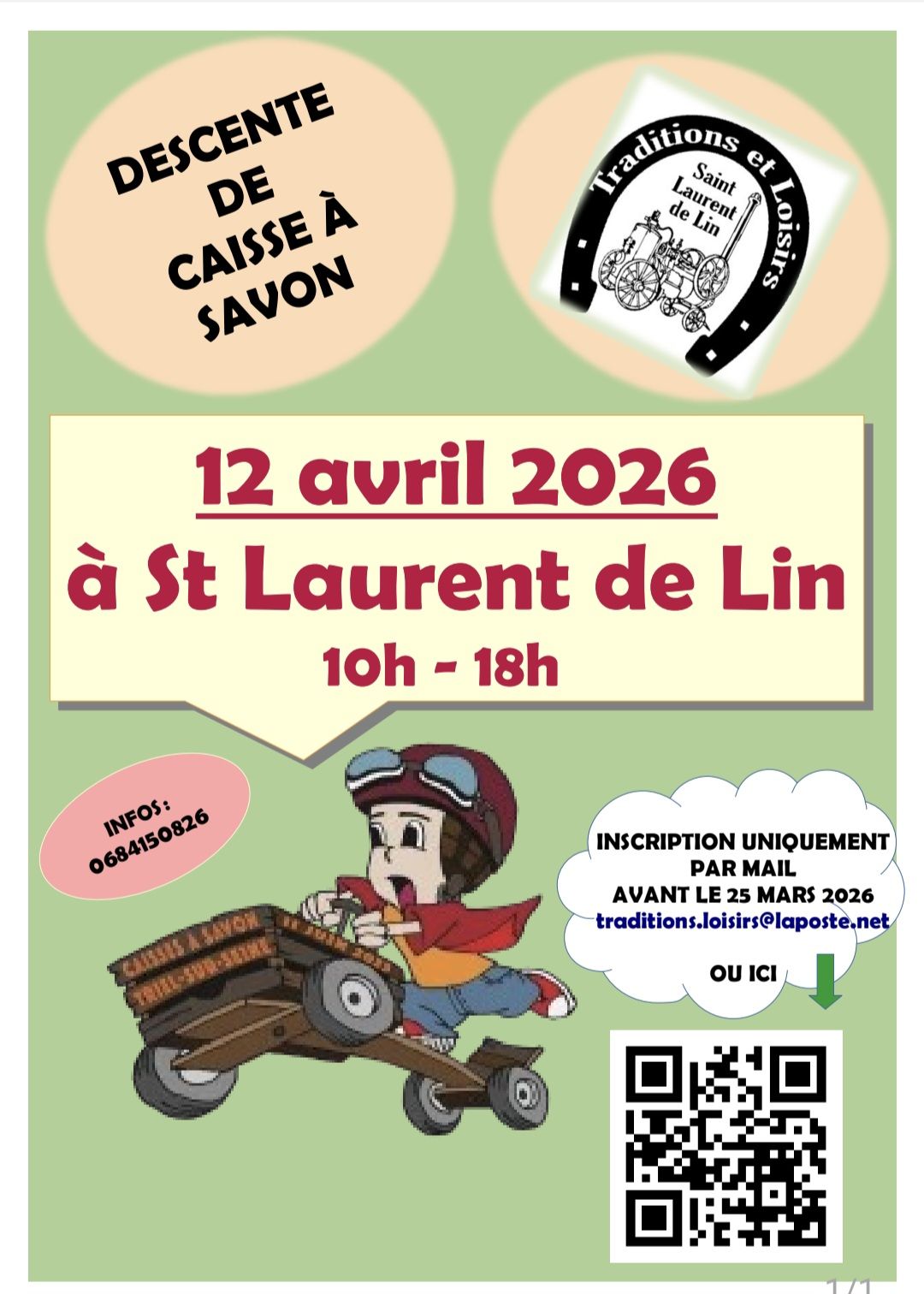 Descente de caisses à savon 2026 - Programme